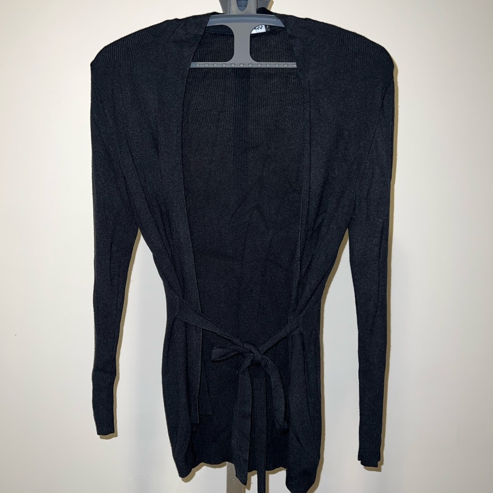 Express black long cardigan